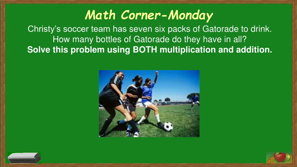 math corner monday christy s soccer team