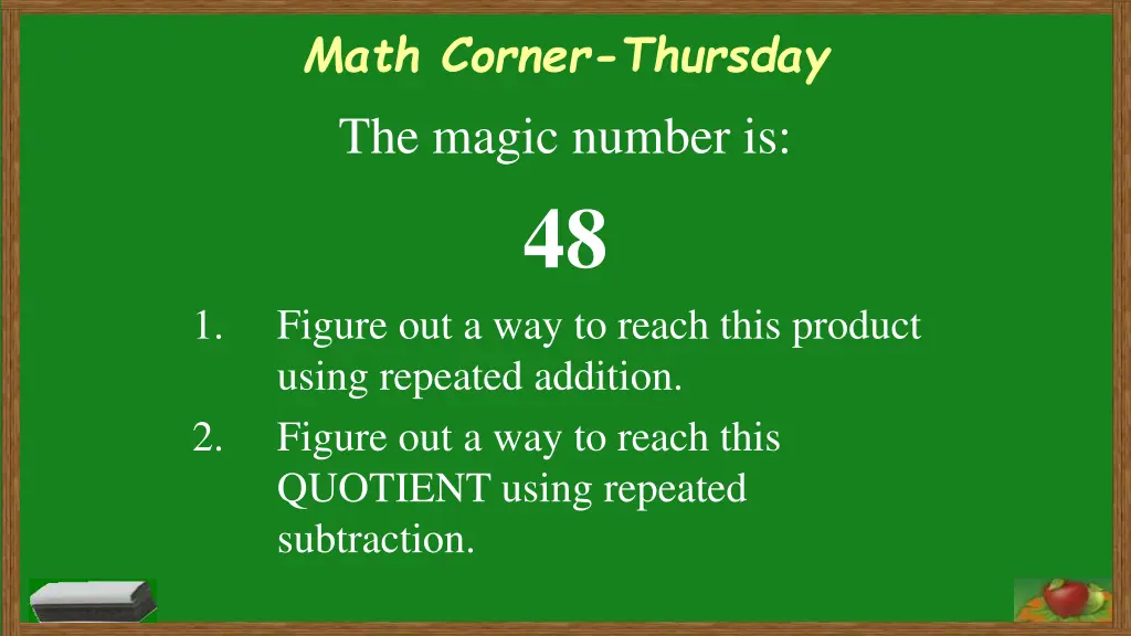 math corner thursday the magic number 1