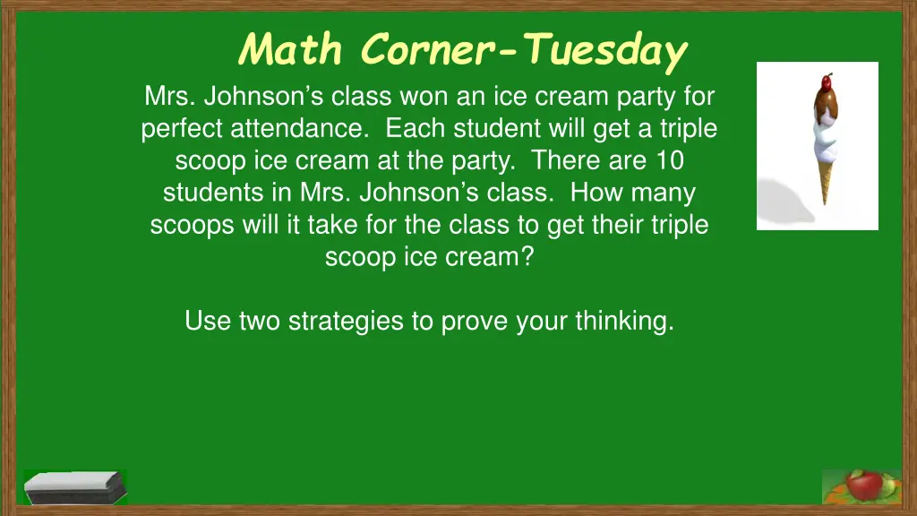 math corner tuesday mrs johnson s class