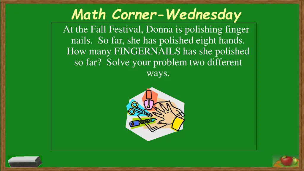 math corner wednesday at the fall festival donna