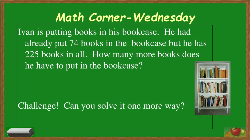 math corner wednesday ivan is putting books