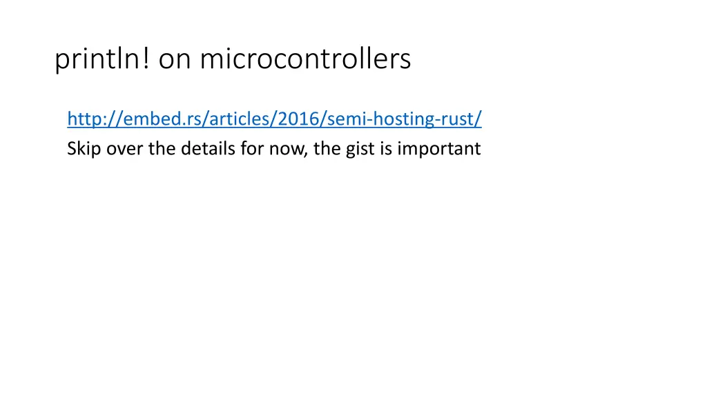println on microcontrollers
