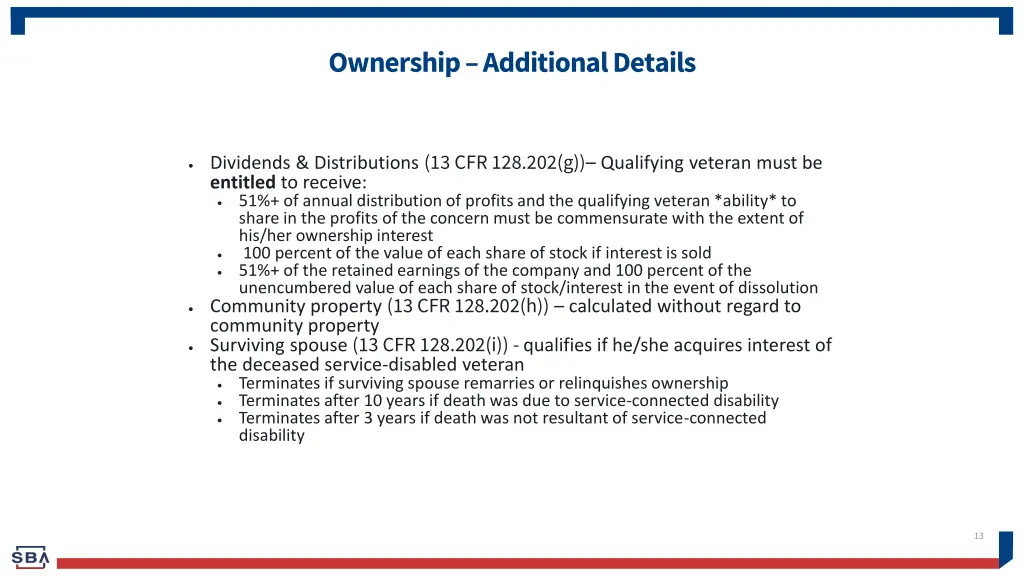 ownership additional details