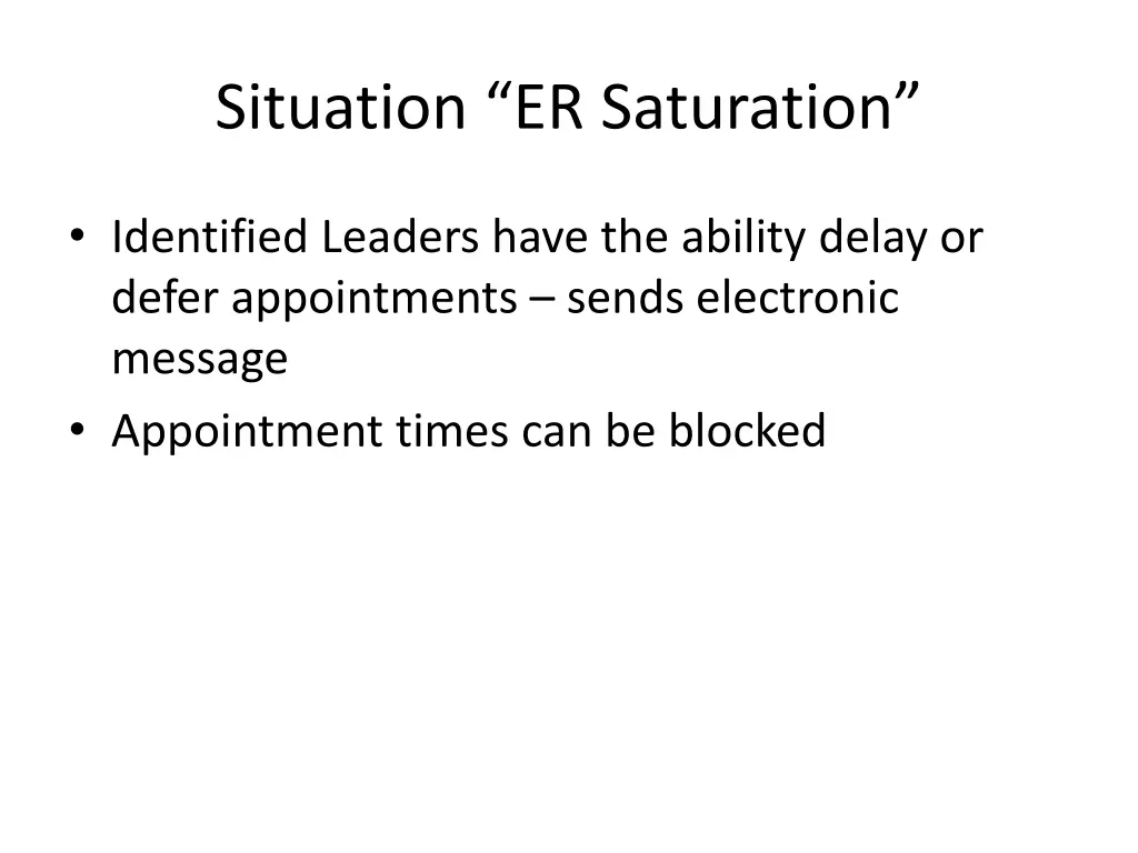 situation er saturation