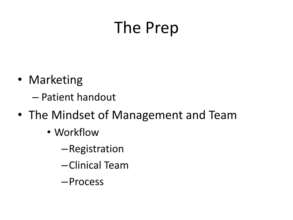the prep