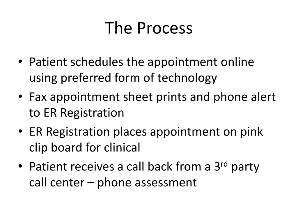 the process