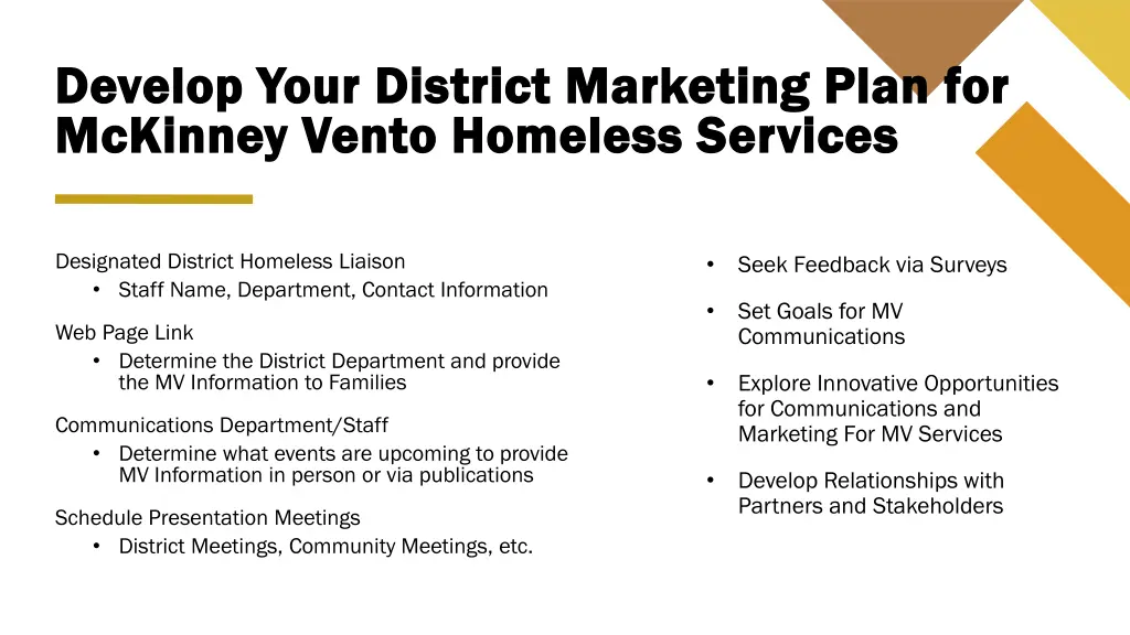 develop your district marketing plan for develop