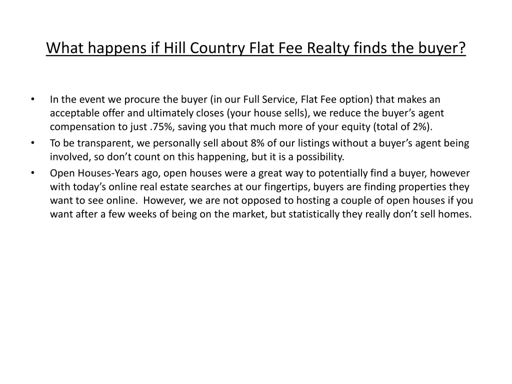 what happens if hill country flat fee realty
