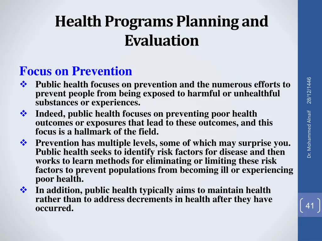 health programs planning and evaluation 32
