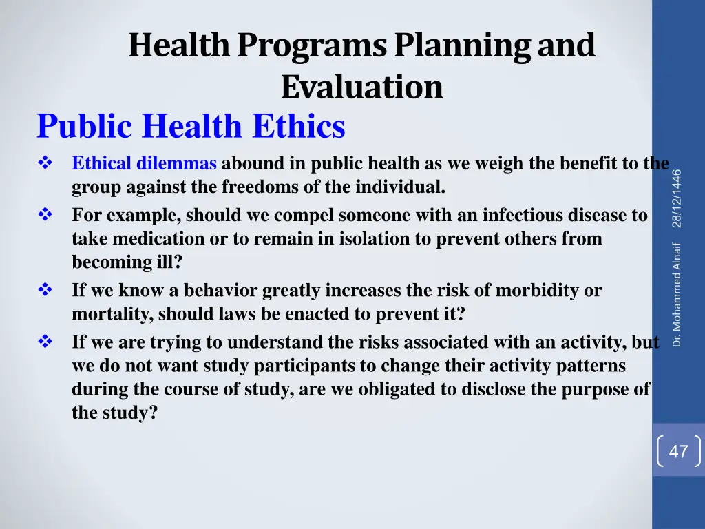 health programs planning and evaluation public 2