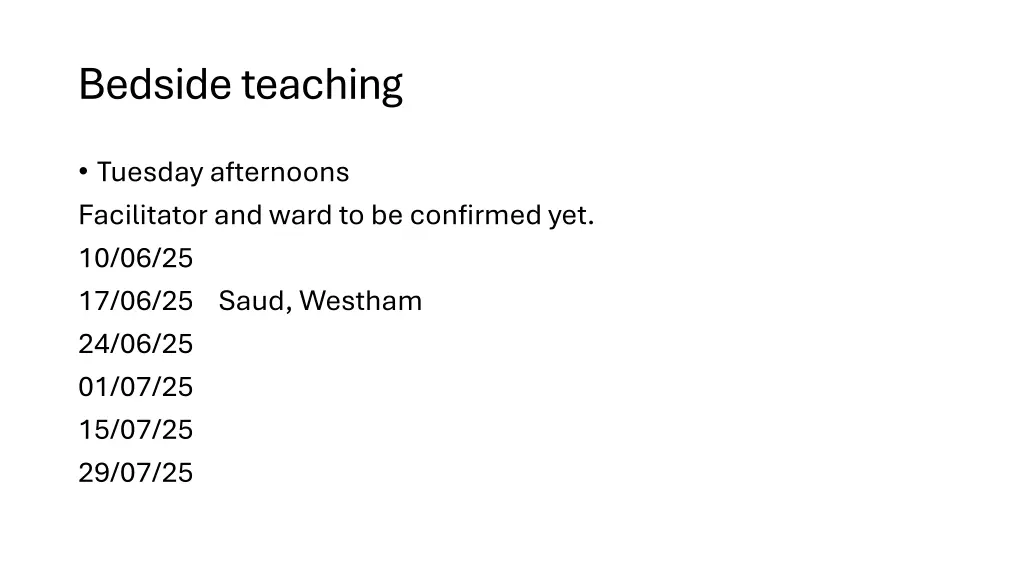 bedside teaching