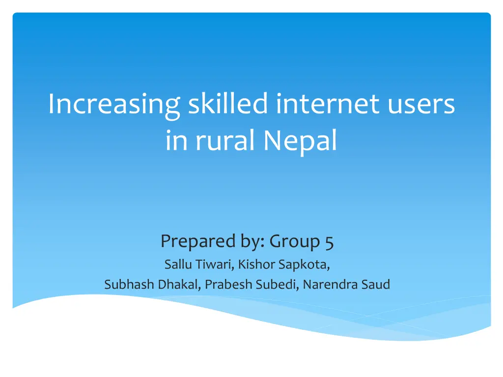 increasing skilled internet users in rural nepal