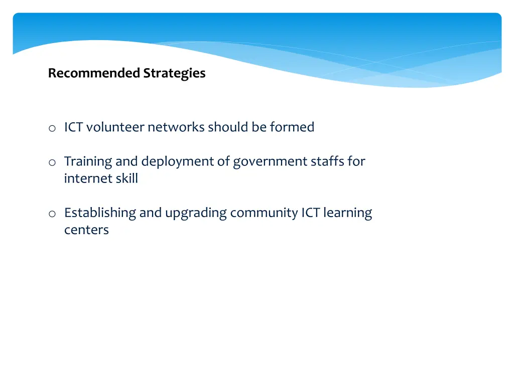 recommended strategies