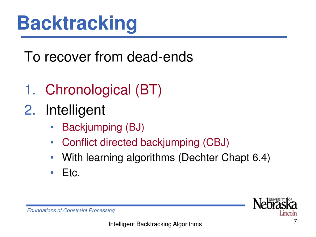 backtracking