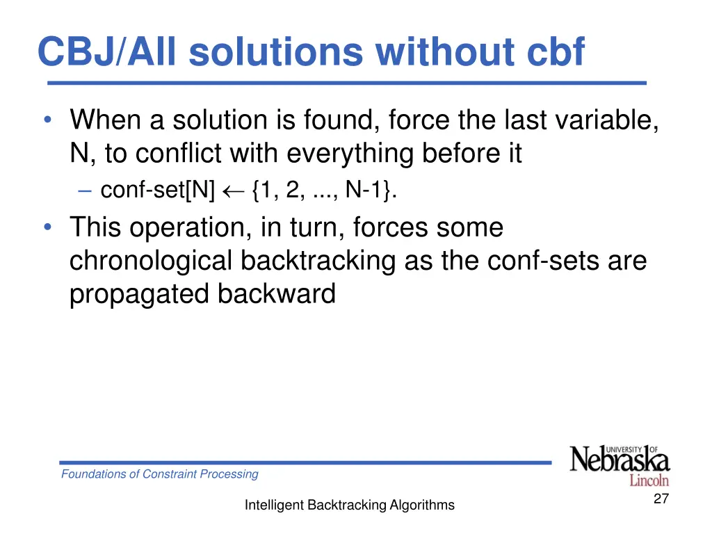 cbj all solutions without cbf