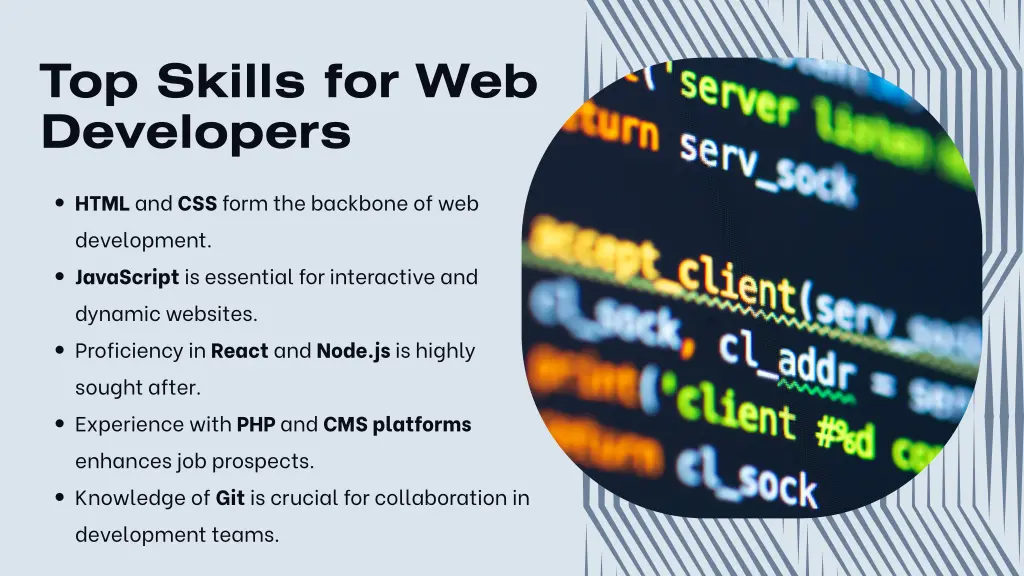 top skills for web developers