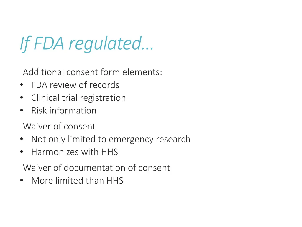 if fda regulated