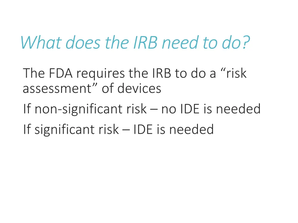 what does the irb need to do