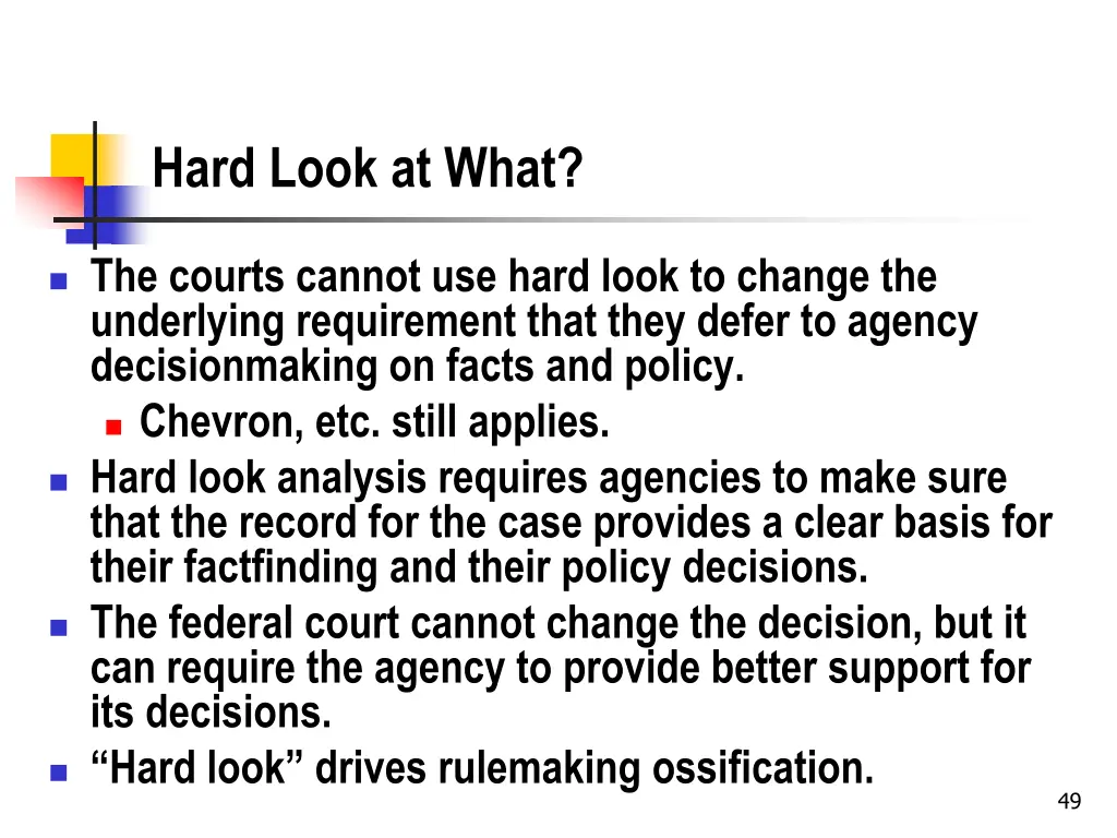 hard look at what