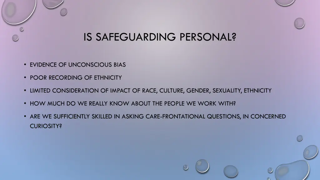is safeguarding personal