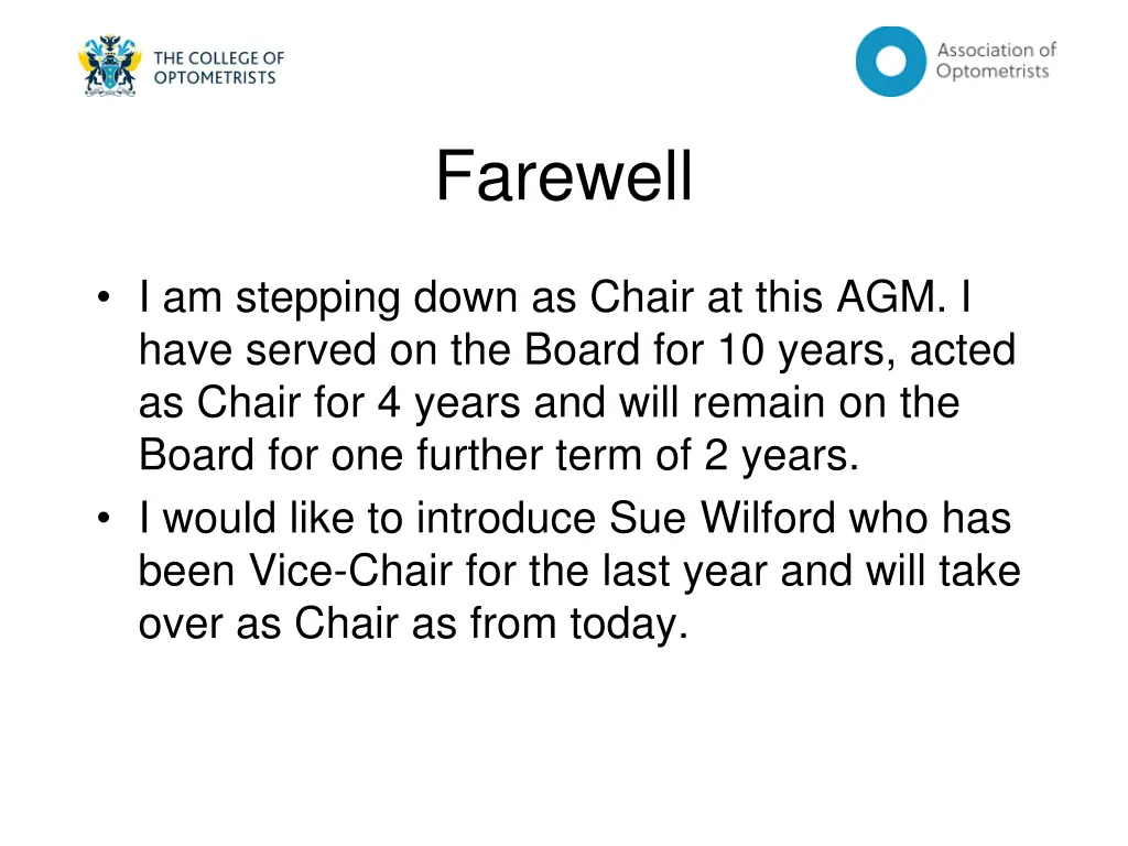 farewell