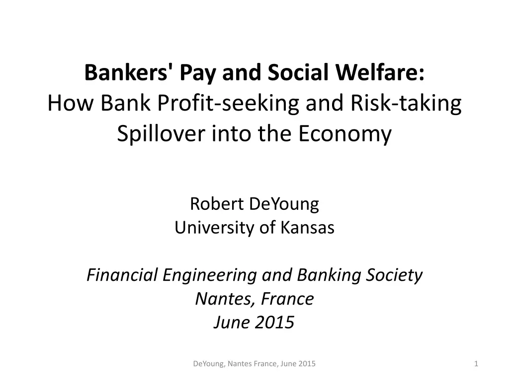 bankers pay and social welfare how bank profit