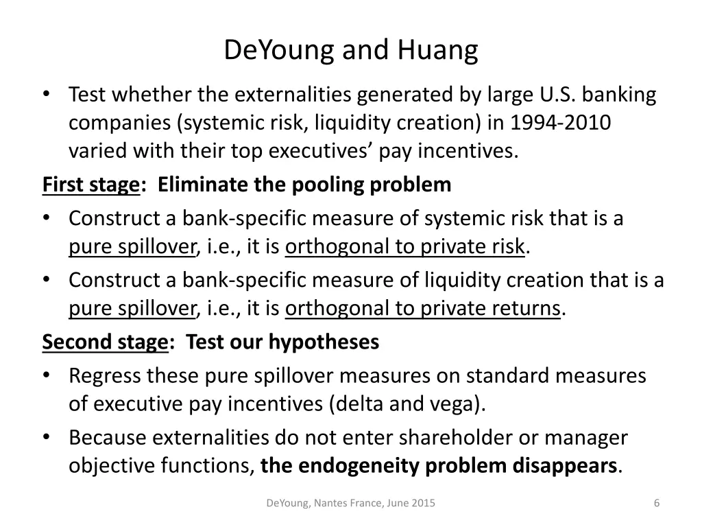 deyoung and huang 1