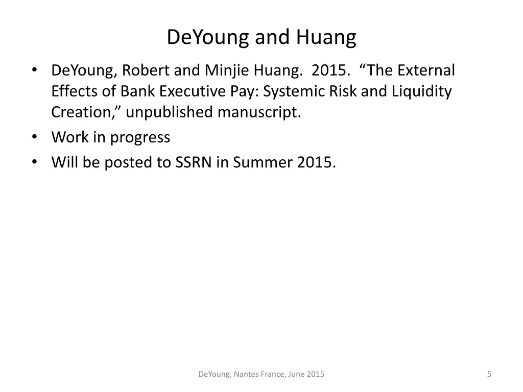 deyoung and huang