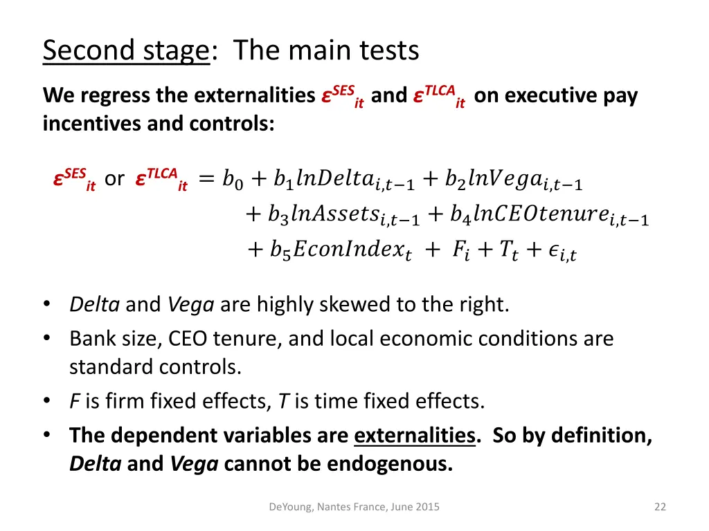 second stage the main tests
