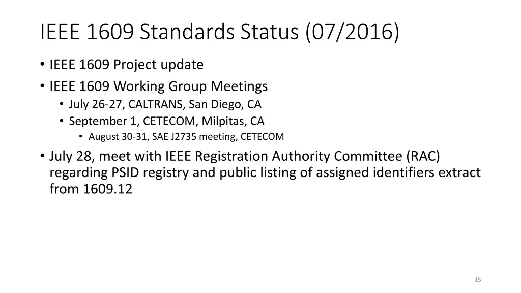 ieee 1609 standards status 07 2016