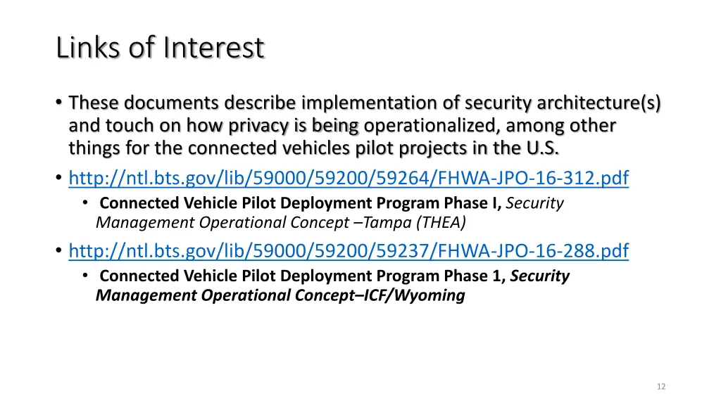 links of interest
