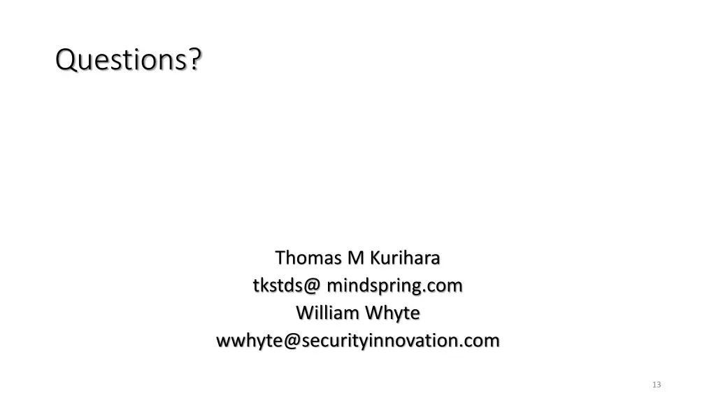 questions