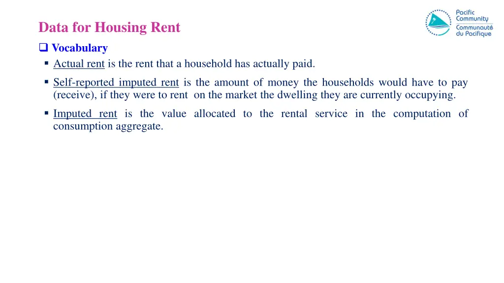 data for housing rent vocabulary actual rent