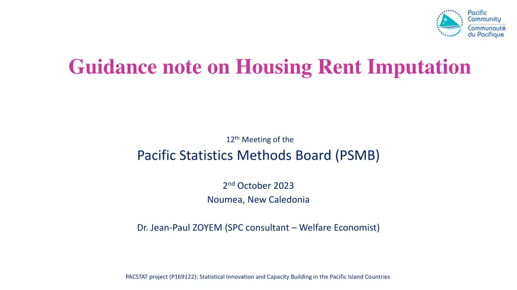 guidance note on housing rent imputation