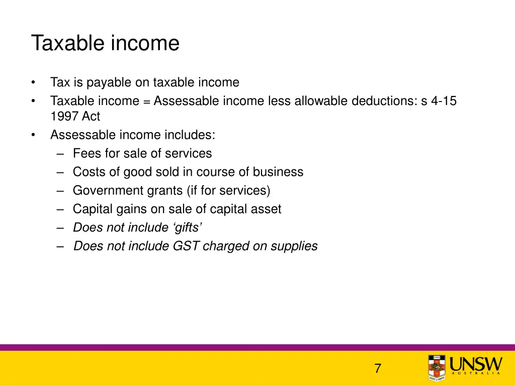 taxable income