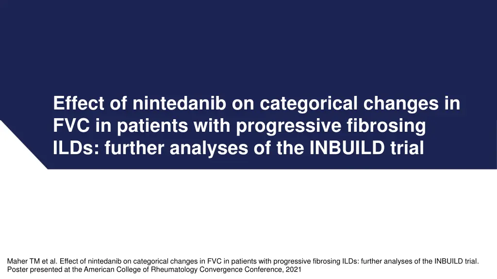 effect of nintedanib on categorical changes