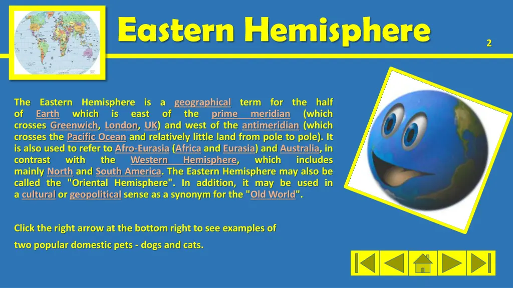 eastern hemisphere
