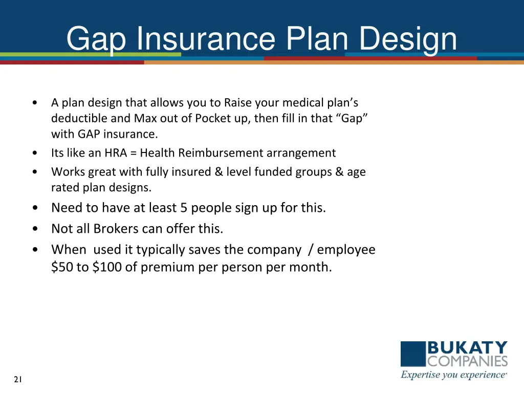gap insurance plan design