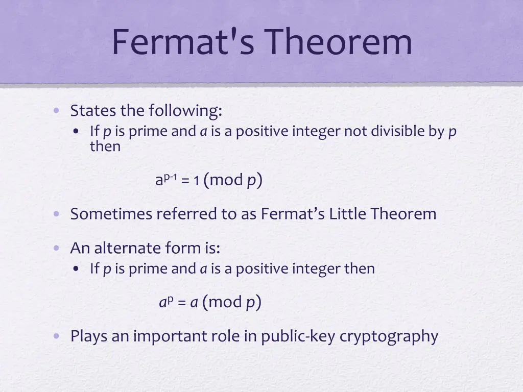 fermat s theorem