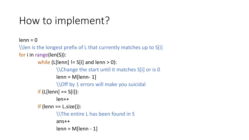 how to implement