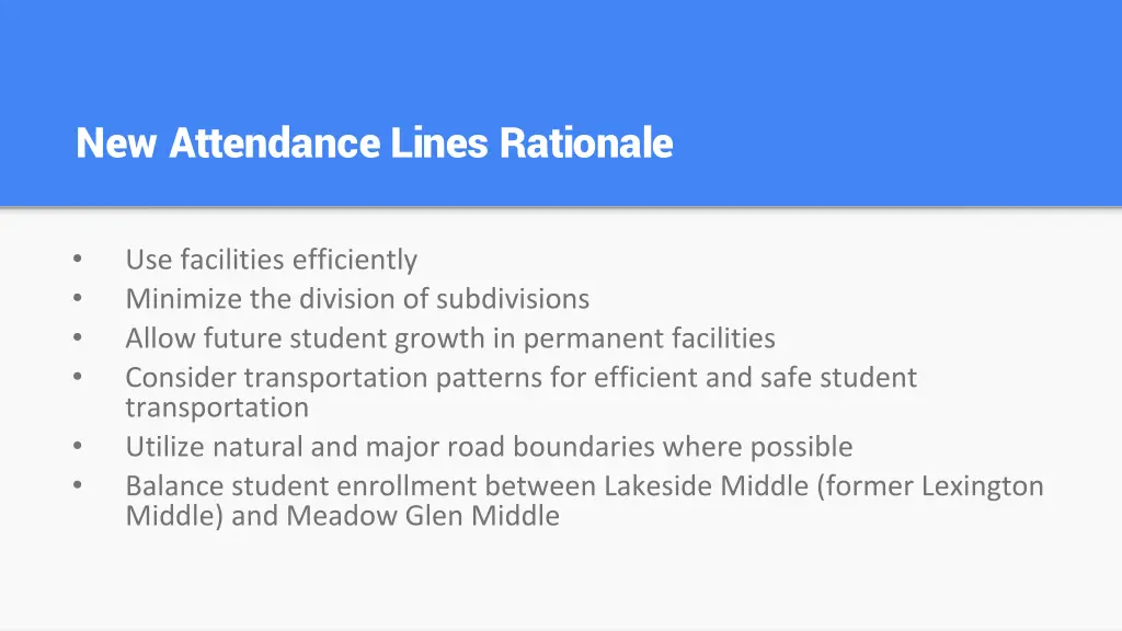 new attendance lines rationale