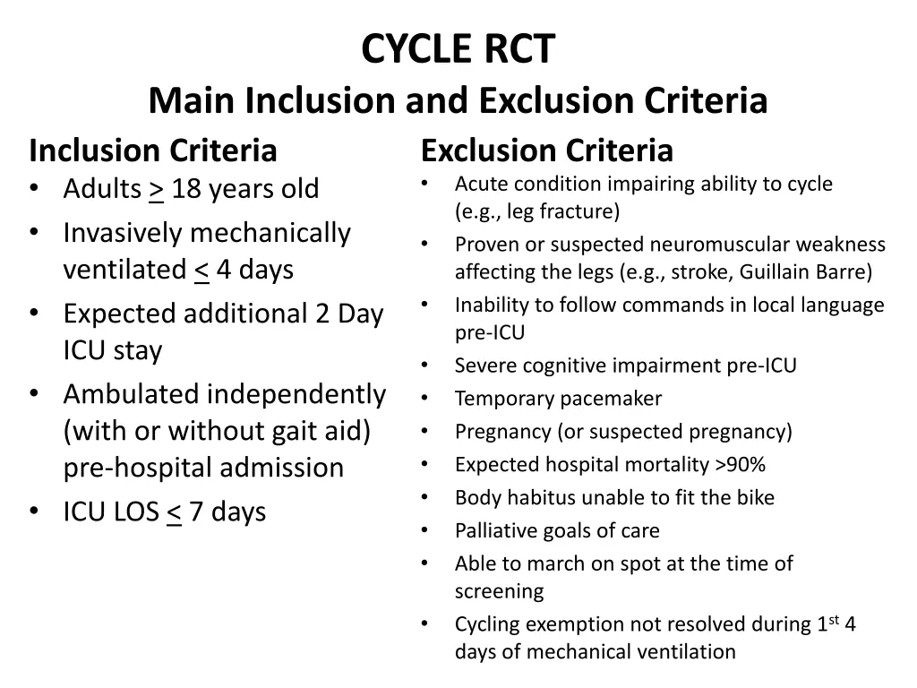 cycle rct