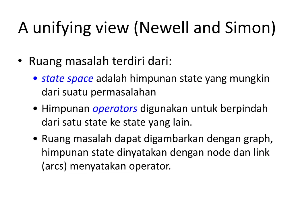 a unifying view newell and simon