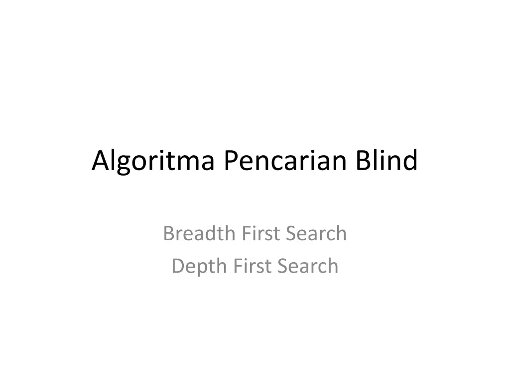 algoritma pencarian blind