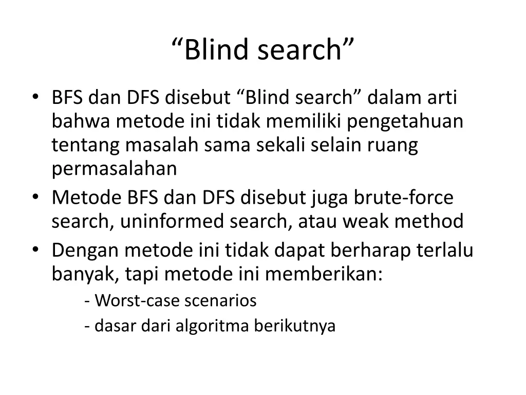 blind search