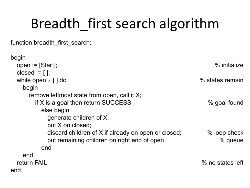 breadth first search algorithm