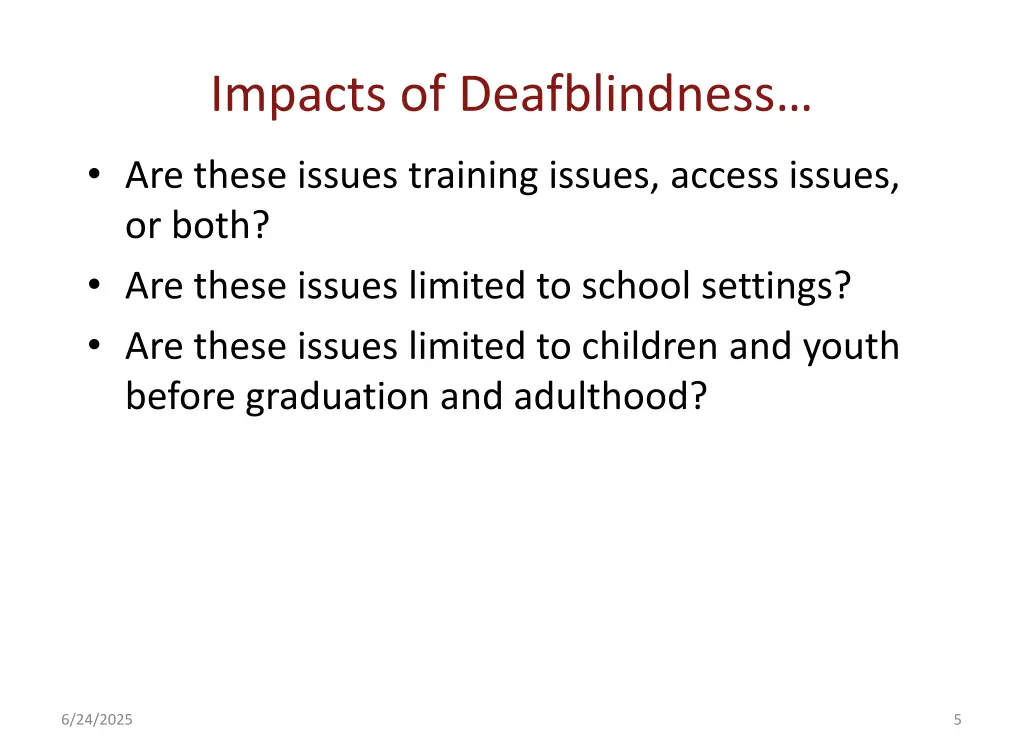 impacts of deafblindness 1