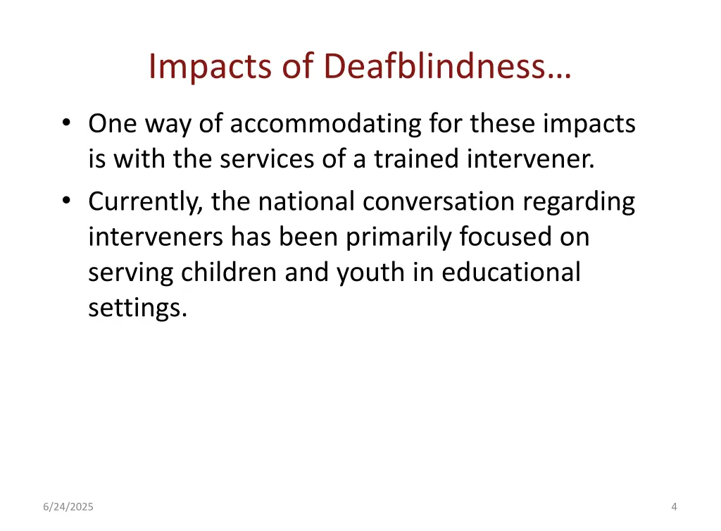 impacts of deafblindness