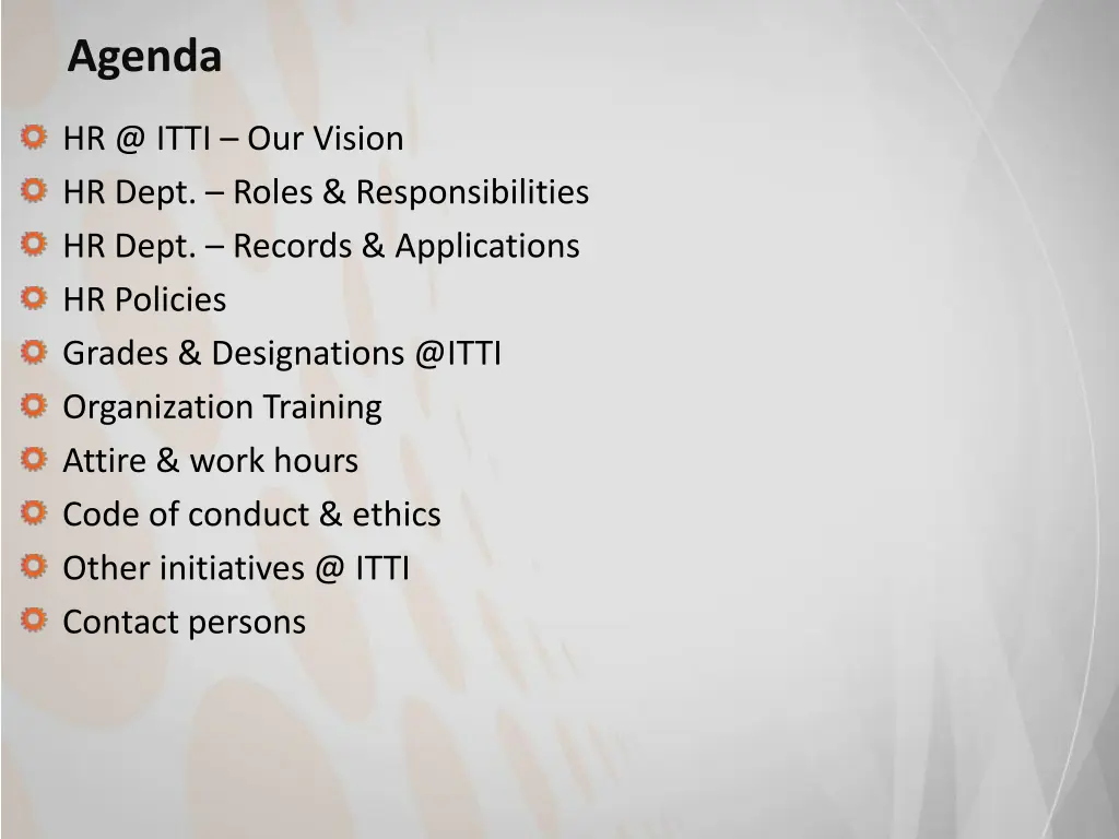 agenda