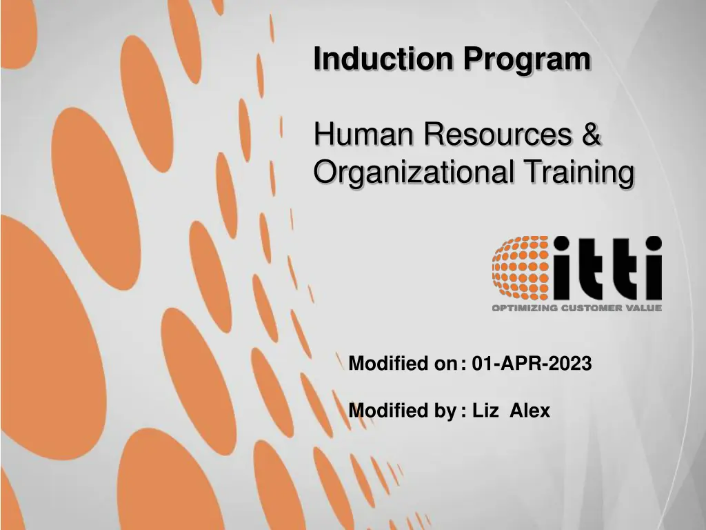 induction program